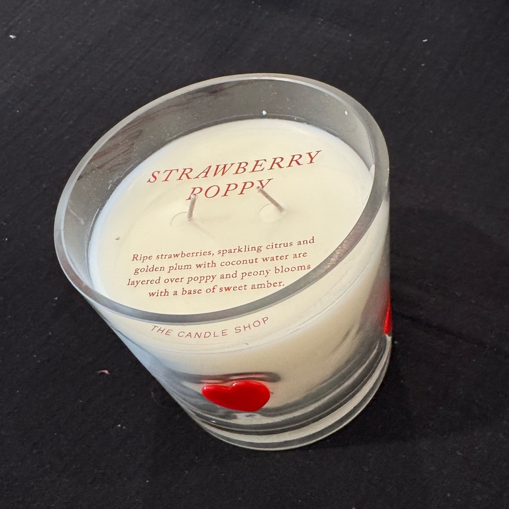 Strawberry Poppy Scented Candle-smells SO good( not overpowering)&looks darling2